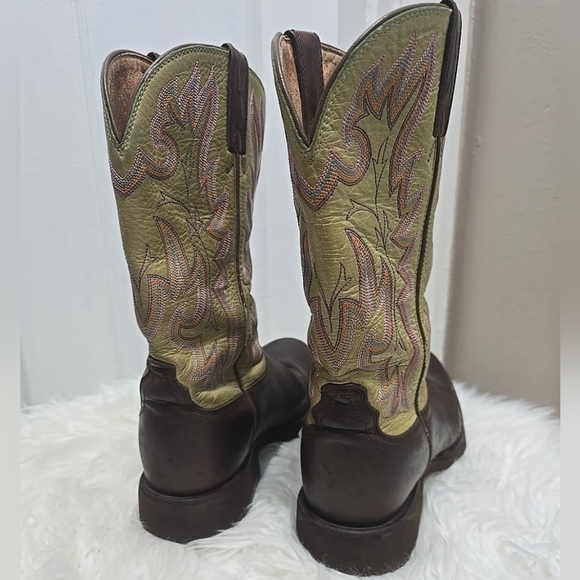 Smoky Mountain Brown/Green Hopalong Western Cowboy Boot 6.5B 🌴 - Picture 5 of 13